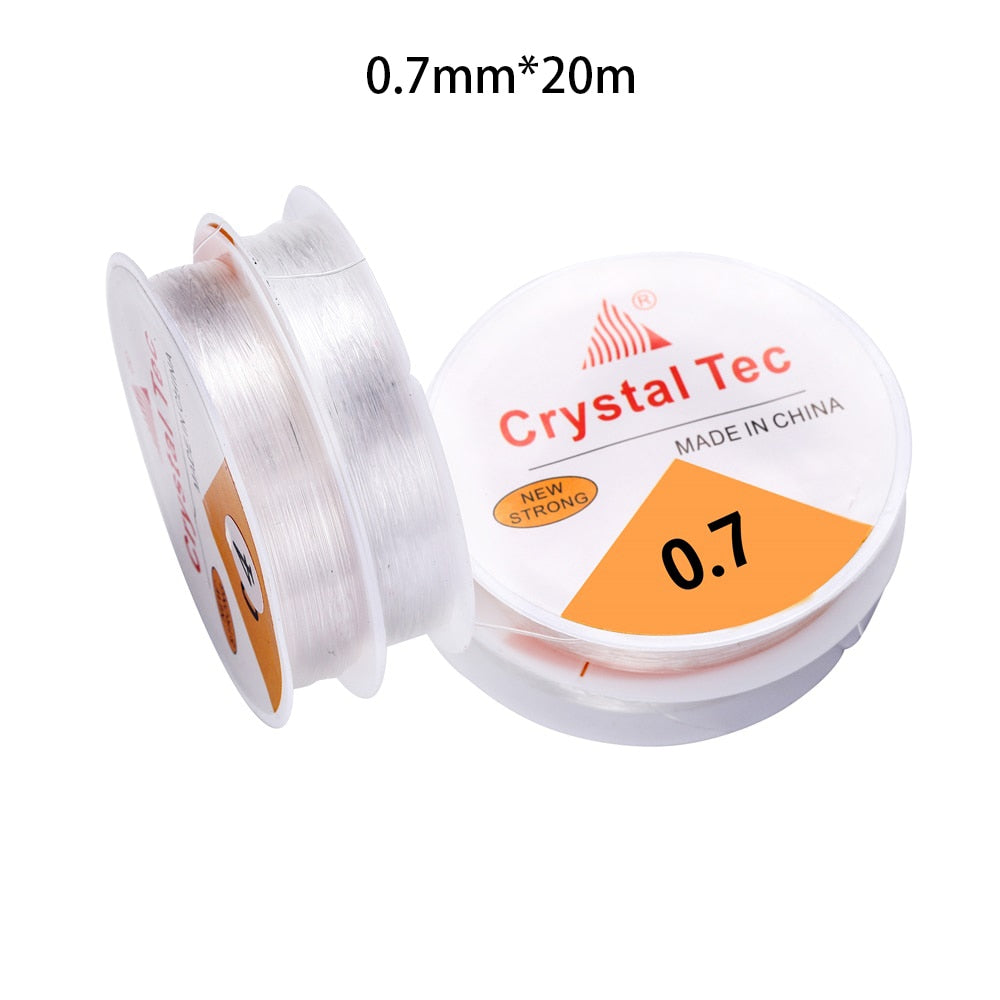 Cordon élastique élastique en cristal transparent, 20 à 100 mètres