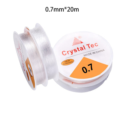 Transparent Crystal Elastic Stretch Cord, 20-100 Meter