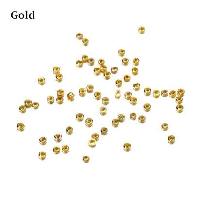 Gold Copper Ball Crimp End Beads 2 2.5 3 mm, 100-500pcs