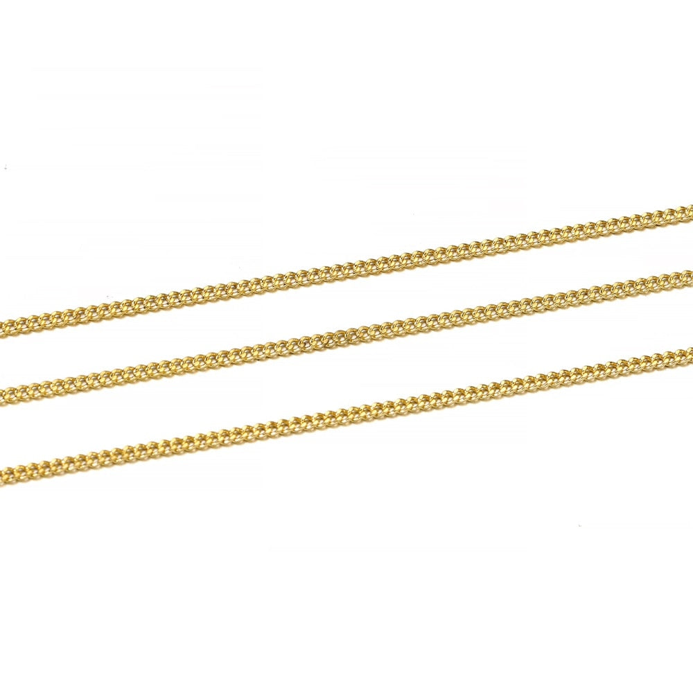 Vergoldete Halskettenketten, Messing, 5 x 10 m