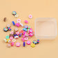Kit de bricolage de perles en argile polymère, fleur de prunier, 50 pièces