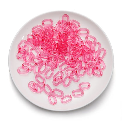 Colorful Acrylic Plastic U Shape Split Ring, 100pcs