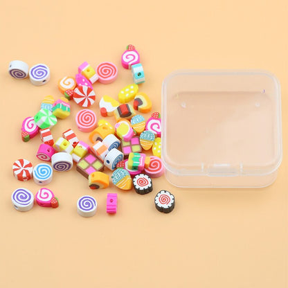 50pcs Ice Cream Polymer Clay Beads DIY Kit