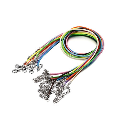 1.5mm Leather Cord, Necklace With Lobster Clasp, 50Pcs