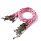 1.5 2mm Leather Adjustable Braided Rope with Lobster Clasp, 10Pcs