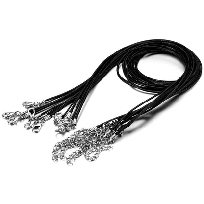 1.5mm Leather Cord, Necklace With Lobster Clasp, 50Pcs