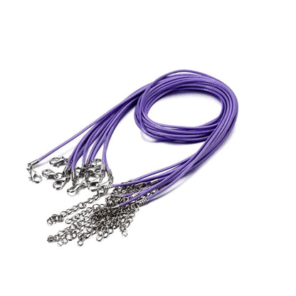 1.5mm Leather Cord, Necklace With Lobster Clasp, 50Pcs