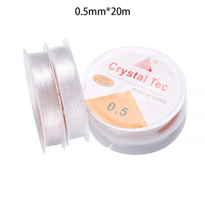 Transparent Crystal Elastic Stretch Cord, 20-100 Meter