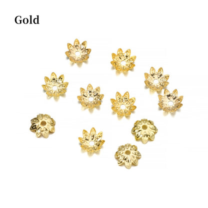 8, 10mm Lotus Flower Spacer Bead Caps, 200pcs