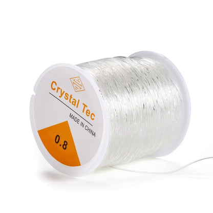 Transparent Crystal Elastic Stretch Cord, 20-100 Meter