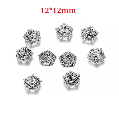 12mm Antique Star Flower Bead Caps, 20pcs