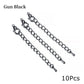 50 70mm Tone Extension Tail Chain Lobster Clasps Connector, 10-20pcs lot