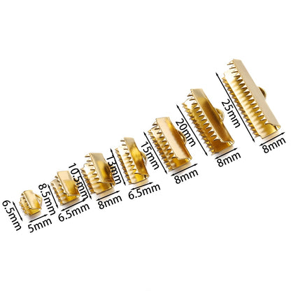 Stainless Steel Crimp End Bead Buckle Tip, 20-30pcs