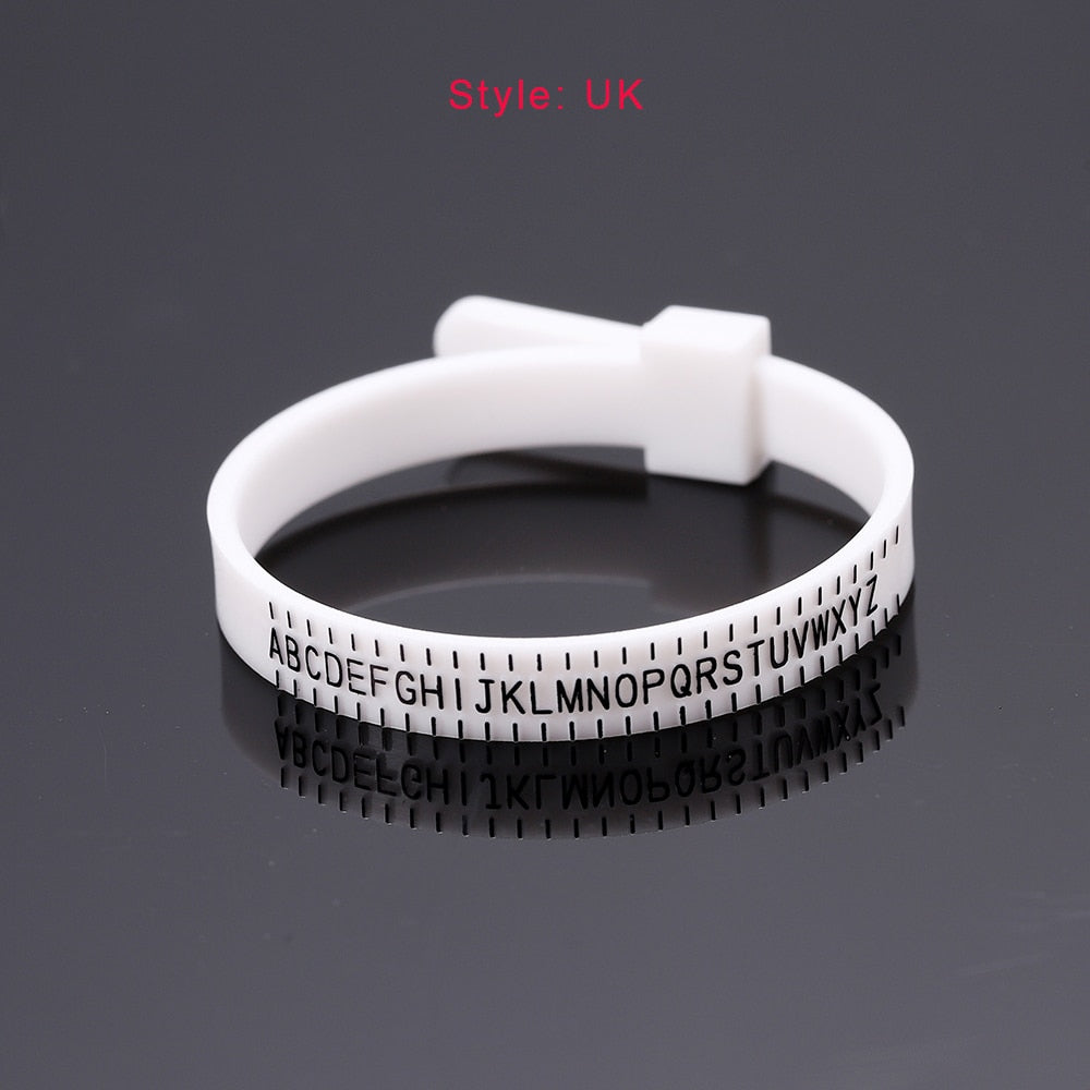 Offizieller UK/US-Ringgrößenmesser für Männer und Frauen, Größen von AZ