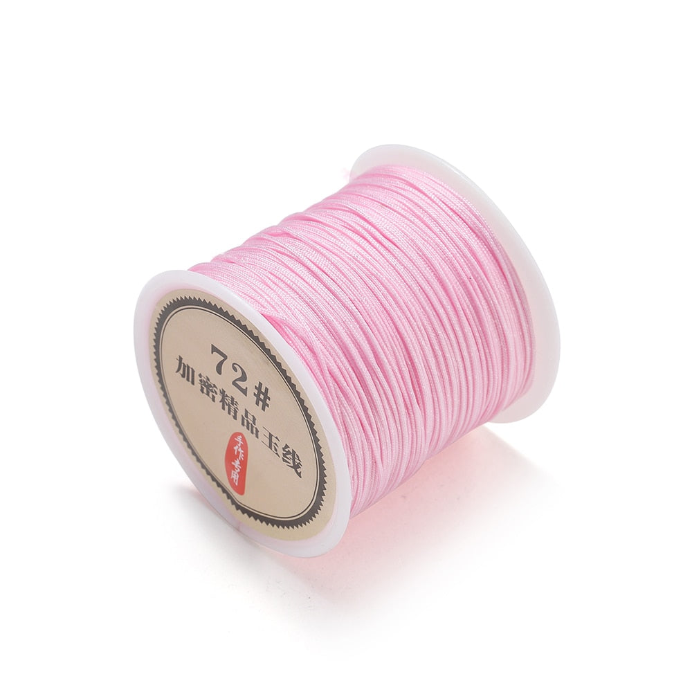 Cordon de fil en nylon de 0,8 mm, corde pour rouleau de macramé de 50 m