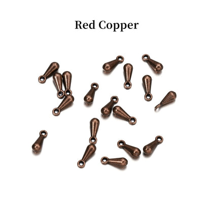 Gold Copper Water Drop End Beads 2x7 3x9mm, 200pcs