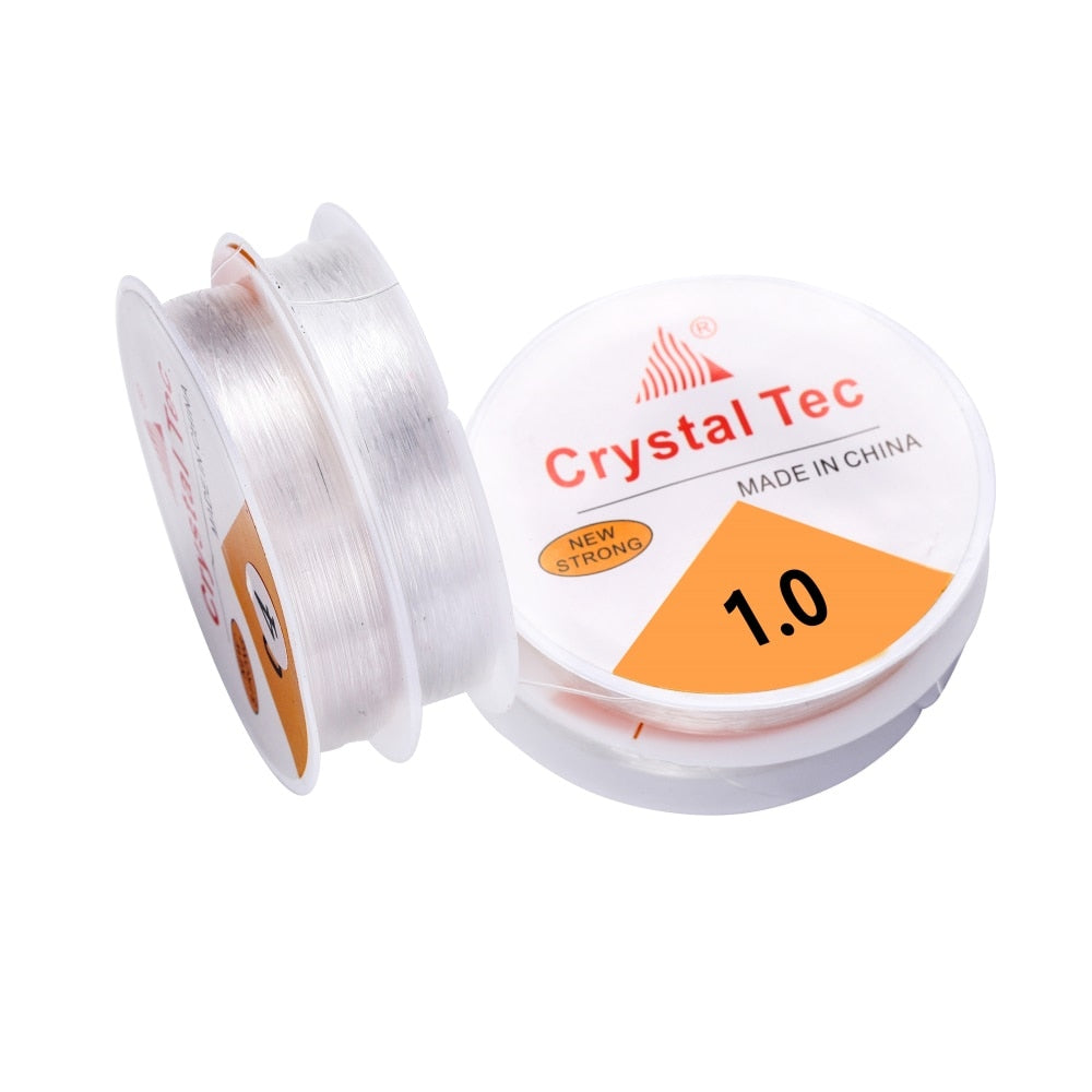 Transparent Crystal Elastic Stretch Cord, 20-100 Meter