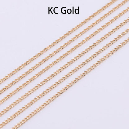 1,3 1,6 2,0 2,5 mm Goldhalsketten, 5 m Menge