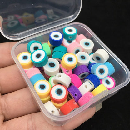 50pcs Eye Design Polymer Clay Beads DIY Kit