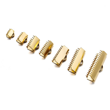 Stainless Steel Crimp End Bead Buckle Tip, 20-30pcs