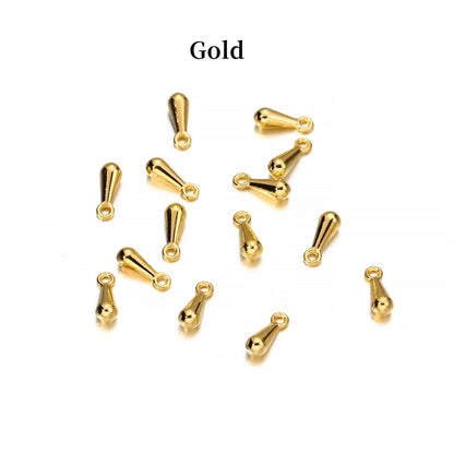 Gold Copper Water Drop End Beads 2x7 3x9mm, 200pcs