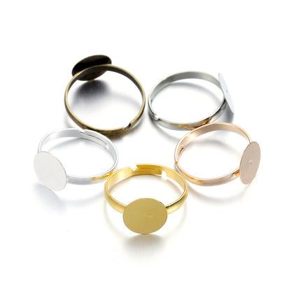 20-40Pcs 7-10mm Metal Adjustable Rings