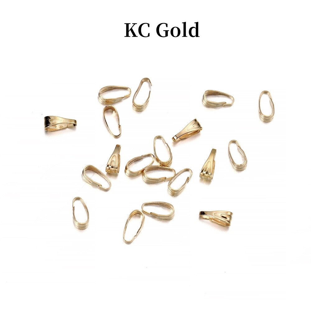 7-8mm Gold Clips Connectors, 100pcs
