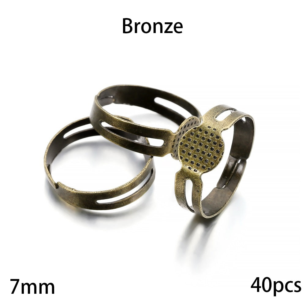 20–40 Stück 7–10 mm verstellbare Metallringe