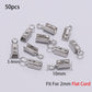 Gold Stainless Steel Cords Crimp End Beads Caps, 30-50pcs
