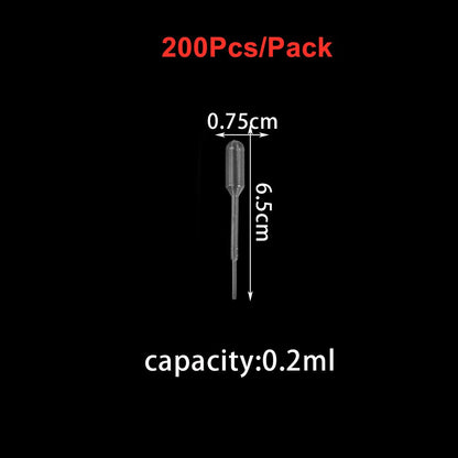 Pipettes à presser jetables en plastique, 20 à 200 pièces, 0.2 à 3ML pour la fabrication de bijoux en résine