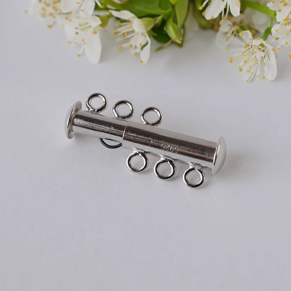 3-strand Slide Buckle Clasp for Necklace and Bracelet