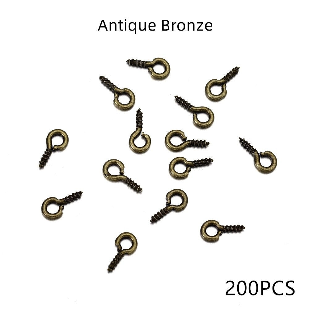 Mini épingles à œil dorées, 100-200 pièces 5-6,5 mm