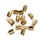 Bouchons de perles à sertir en acier inoxydable doré, 30 à 50 pièces