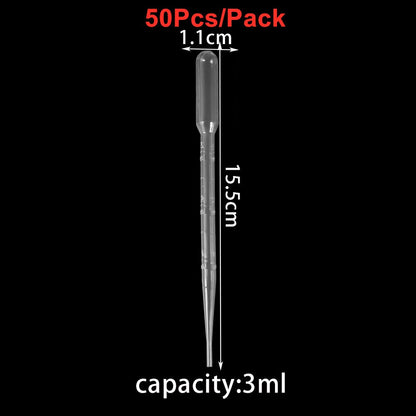 Pipettes à presser jetables en plastique, 20 à 200 pièces, 0.2 à 3ML pour la fabrication de bijoux en résine