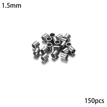 Perles de tube à sertir d'espacement de bouchon 1.5-4.0mm, 120-150pcs