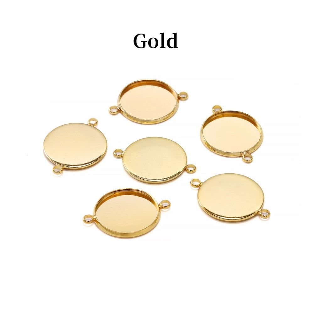 Plateau de Base pour Cabochon de Bracelet en or, 20 pièces, 10 à 12mm