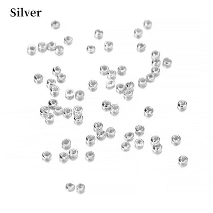 Perles d'extrémité à sertir boule en cuivre doré 2 2,5 3 mm, 100-500pcs