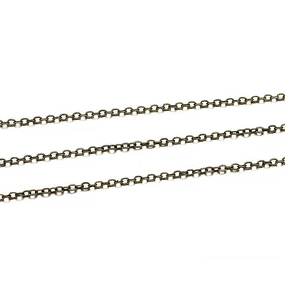 1.5 2mm Oval Link Necklace Chain, 5m lot