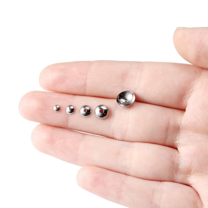 Stainless Steel Round Bead Caps, 50pcs