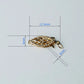 Fermoir hameçon en filigrane en or 14 carats pour collier de perles AU585 (1 pièce)