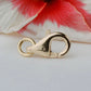 18K Gold Lobster Claw Trigger Clasp for Jewelry AU750 (1pc)