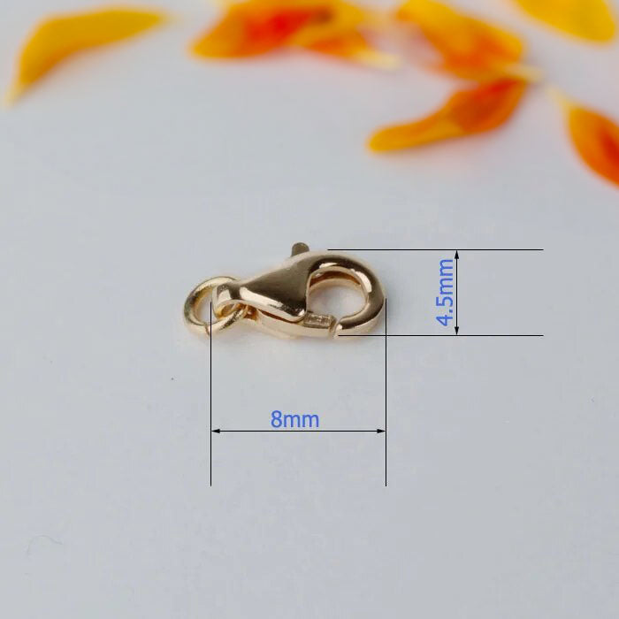 18K Gold Lobster Claw Trigger Clasp for Jewelry AU750 (1pc)