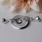 925 Sterling Silver Triple Circle Clasp with Cubic Zirconias for Beaded Jewelry