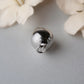 Solid 925 Sterling Silver Rhodium-Plated Round Ball Clasp for Jewelry (6-9mm)