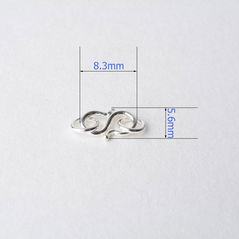 Solid 925 Sterling Silver S-shaped Clasp Hook