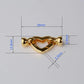 Herzförmiger Verschluss aus 9-karätigem Gelbgold für Perlen AU375 (1 Stück)