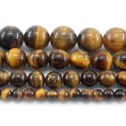 Brown Yellow Tiger Eye 4-14mm