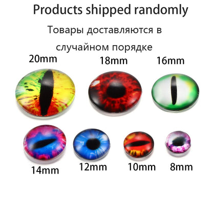 20PCS 8-20mm Mixed Colors Glass Cabochon for DIY