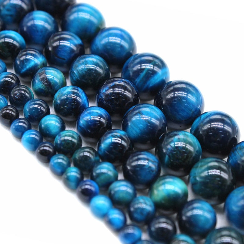 Blue Tiger Eye Beads 4-12mm