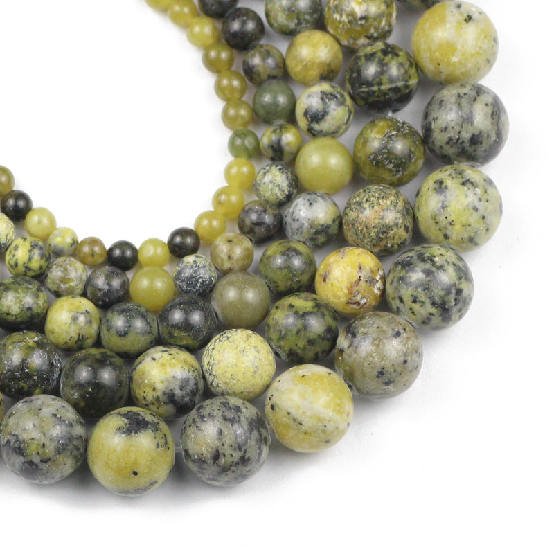 Perles de pierre turquoise jaune 4-12 mm